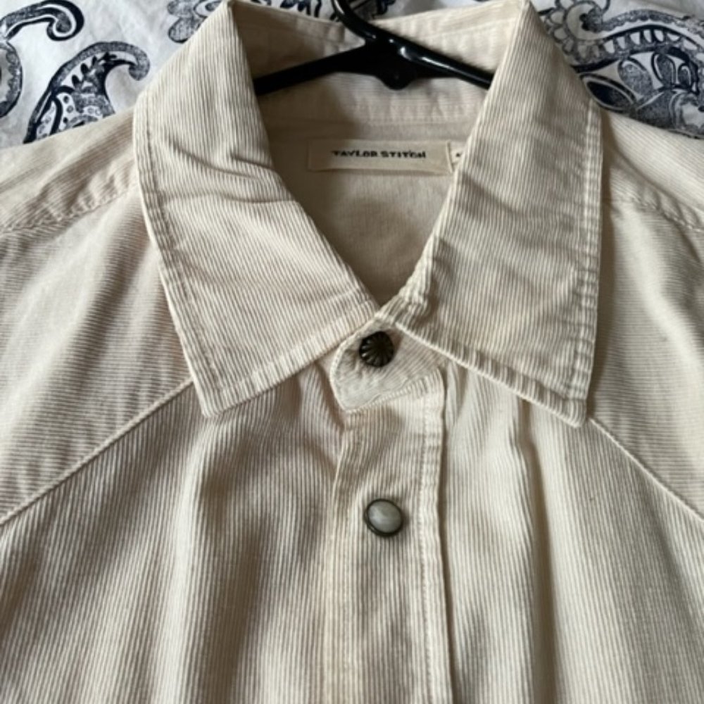 Taylor Stitch "Western Shirt" - Natural Pincord Corduroy - Mens Size XL/44 - Picture 5 of 9